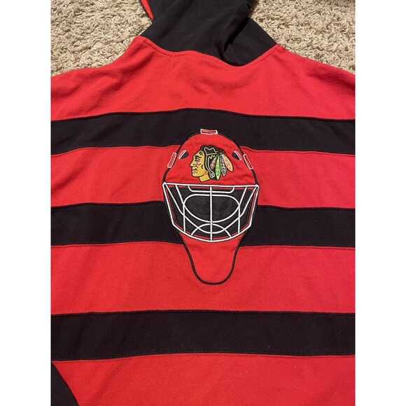 Chicago Blackhawks Rugby Pullover Hoodie by Starter Or KLEW. Size XL - Picture 2 of 9